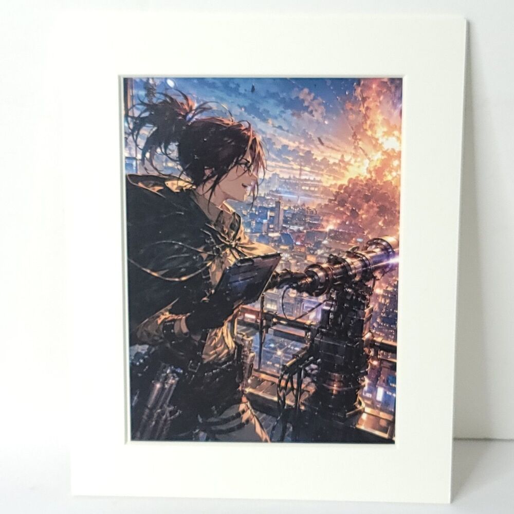 Hange Zoe Attack On Titan Explosion Card Anime Wall Art Oversized Board A4